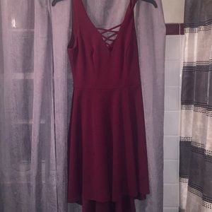 Burgungy dillards homecoming dress